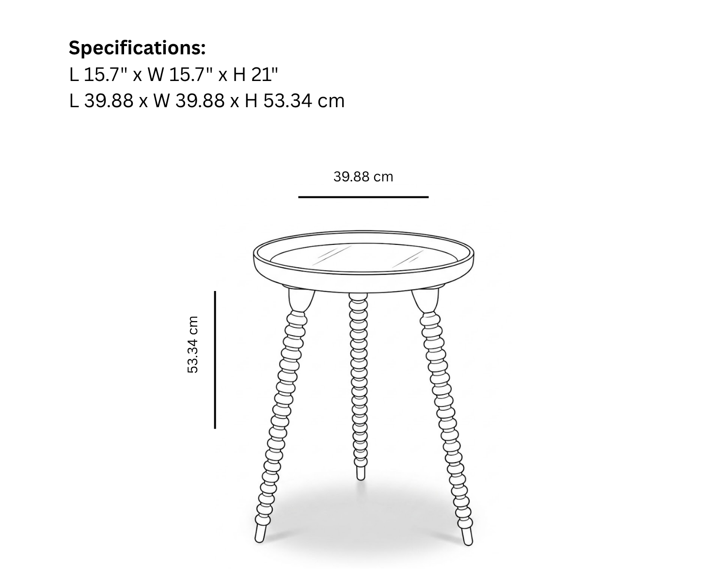 Trio Walnut Side Table
