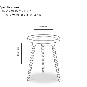 Trio Walnut Side Table