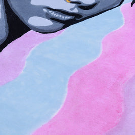 Theia Black & White NZ Wool bamboo silk 4x6 feet Rectangle Rug - I MEAN DESIGN