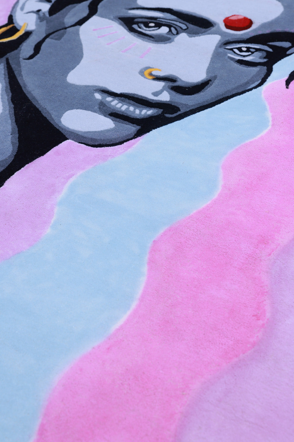 Theia Black & White NZ Wool bamboo silk 4x6 feet Rectangle Rug - I MEAN DESIGN