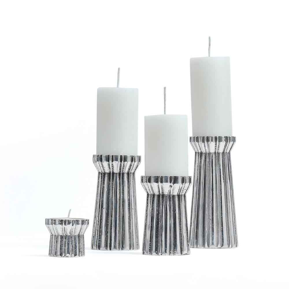 Qutub Silver Candle Stand - t light