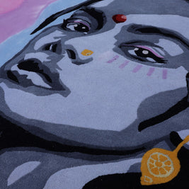 Arinna Black & White NZ Wool bamboo silk 4x6 feet Rectangle Rug