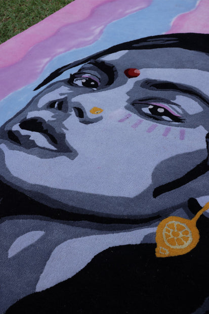 Arinna Black & White NZ Wool bamboo silk 4x6 feet Rectangle Rug