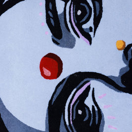 Hathor Black & White NZ Wool bamboo silk 4x6 feet Rectangle Rug - I MEAN DESIGN