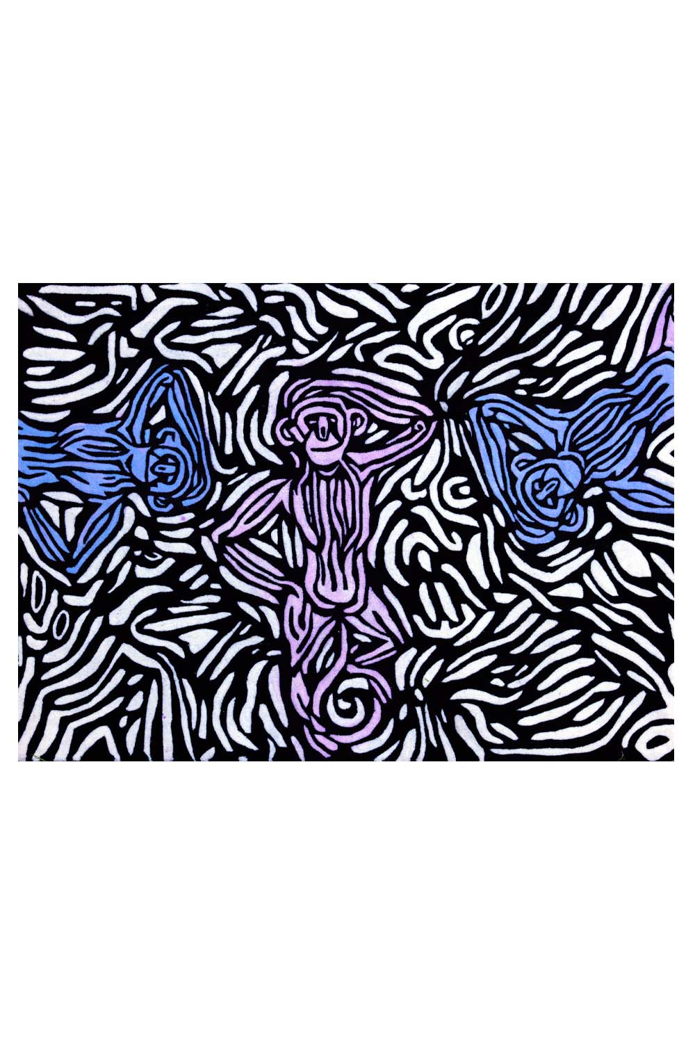 Enigma Black & White NZ Wool 5.5x4 feet Rectangle Rug - I MEAN DESIGN