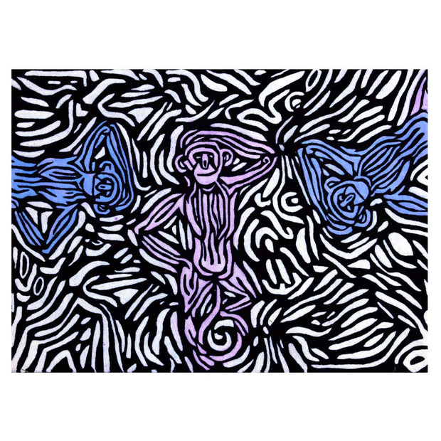 Enigma Black & White NZ Wool 5.5x4 feet Rectangle Rug - I MEAN DESIGN