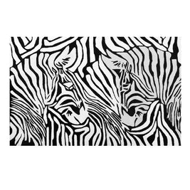 Labyrinth Black & White NZ Wool 5.5x4 feet Rectangle Rug - I MEAN DESIGN