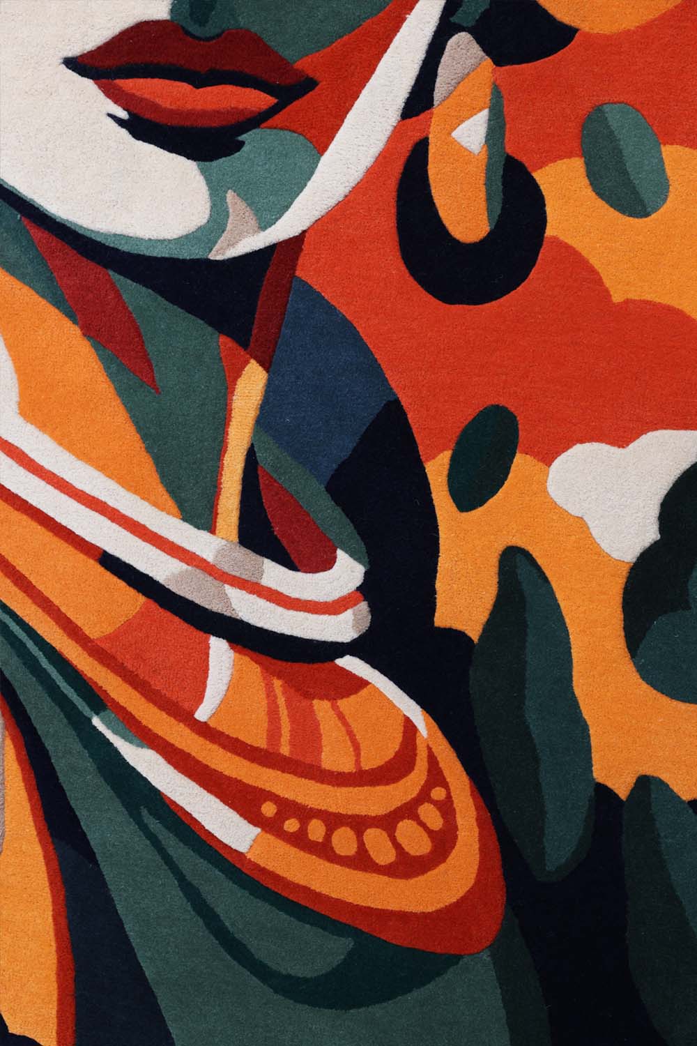 Vibrant Kerala Multicolour NZ Wool 5x9 feet Rectangle Rug - I MEAN DESIGN