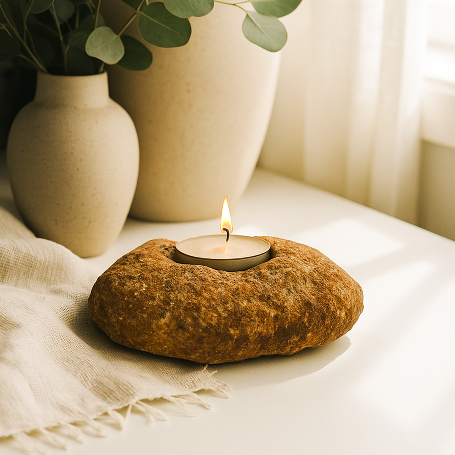 Boulder Tea Light Holder