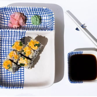 Neel- Sushi/ Chip and Dip Set with Chopstick Holder