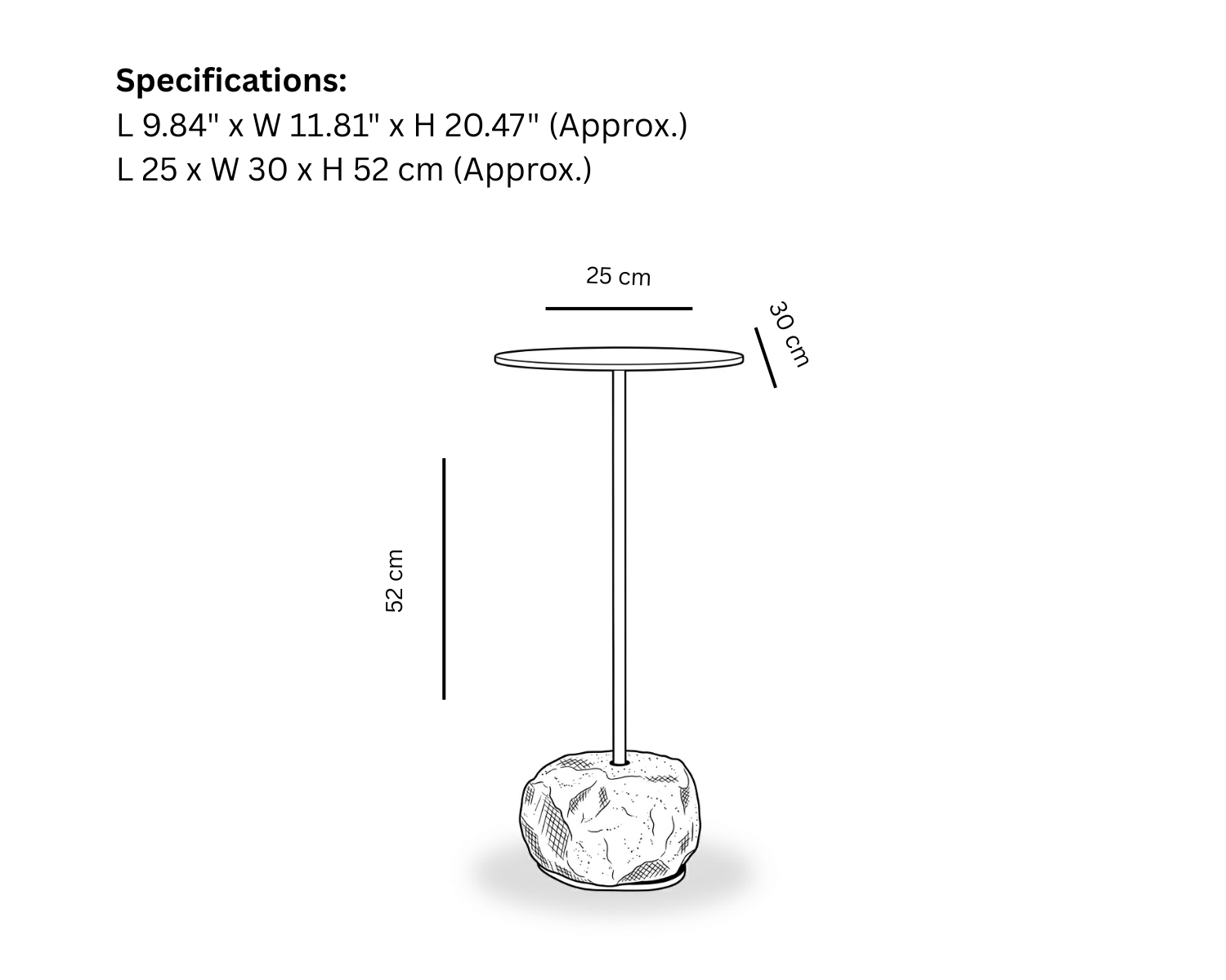 Boulder Side Table