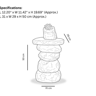 Stacked Boulder Side Table