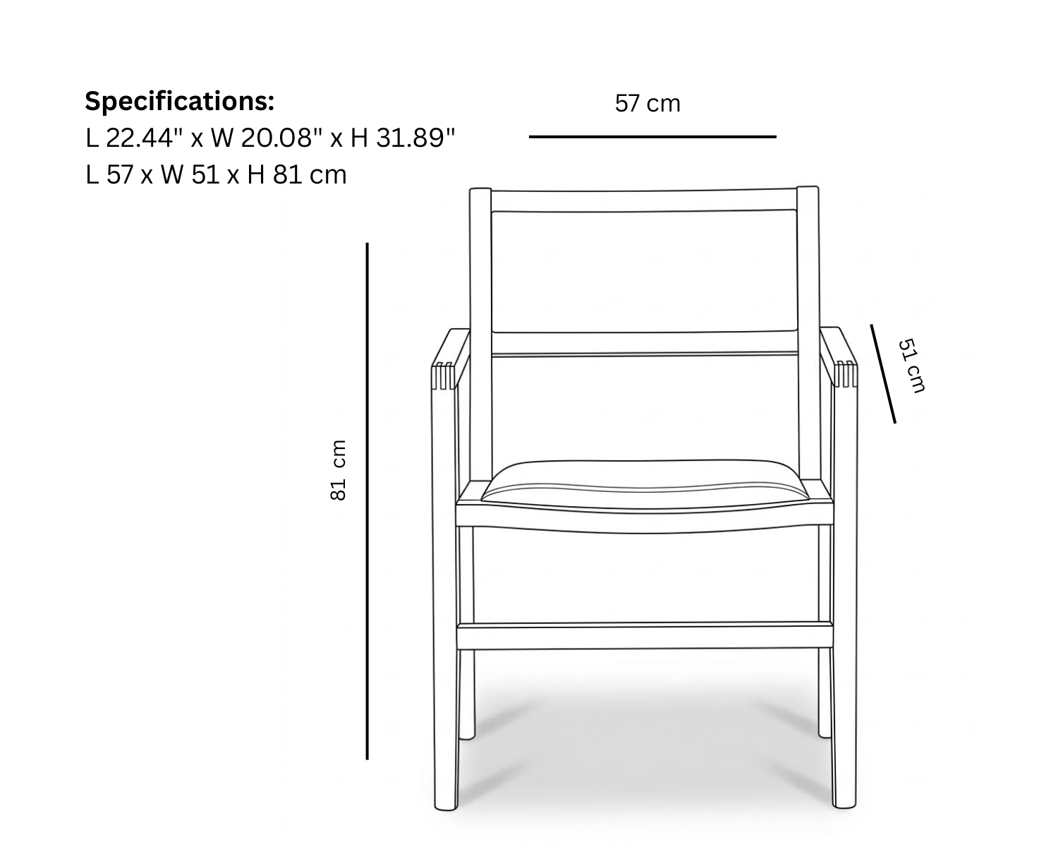 Square Arm Chair