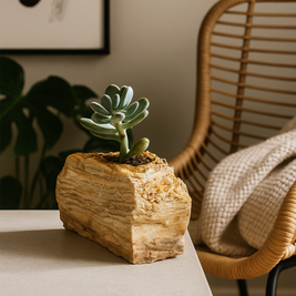Semi Precious Planter-Yellow Lace