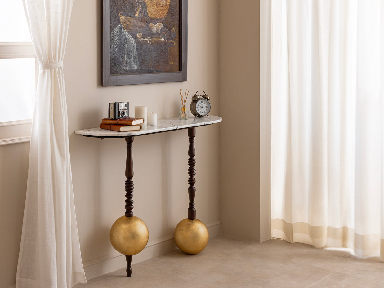 Globule Gold Leafing Console