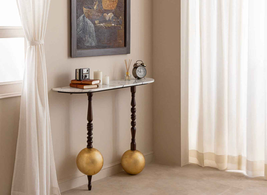 Globule Gold Leafing Console