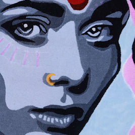 Theia Black & White NZ Wool bamboo silk 4x6 feet Rectangle Rug - I MEAN DESIGN