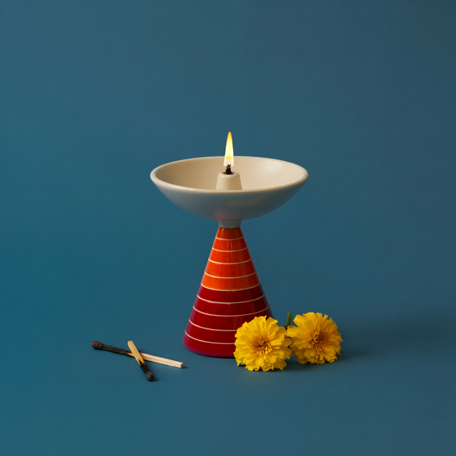UT Pop - Oil Lamp - Small [Bands Orange] - I MEAN DESIGN