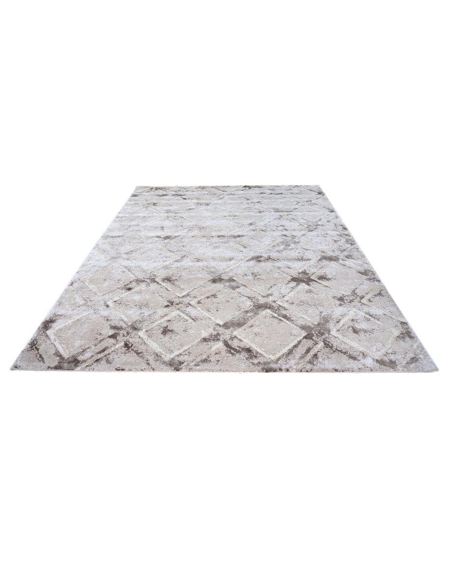 C A Z A D O R luxury handmade rug by Cherom, beige New Zealand wool, contemporary design.