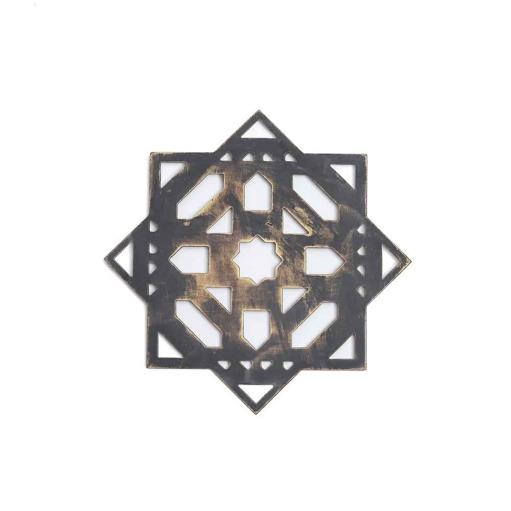 Mantra Coasters - brown verdigris set of 2