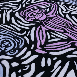 Enigma Black & White NZ Wool 5.5x4 feet Rectangle Rug - I MEAN DESIGN