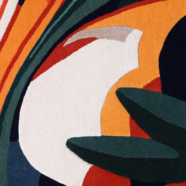 Vibrant Kerala Multicolour NZ Wool 5x8 feet Rectangle Rug - I MEAN DESIGN