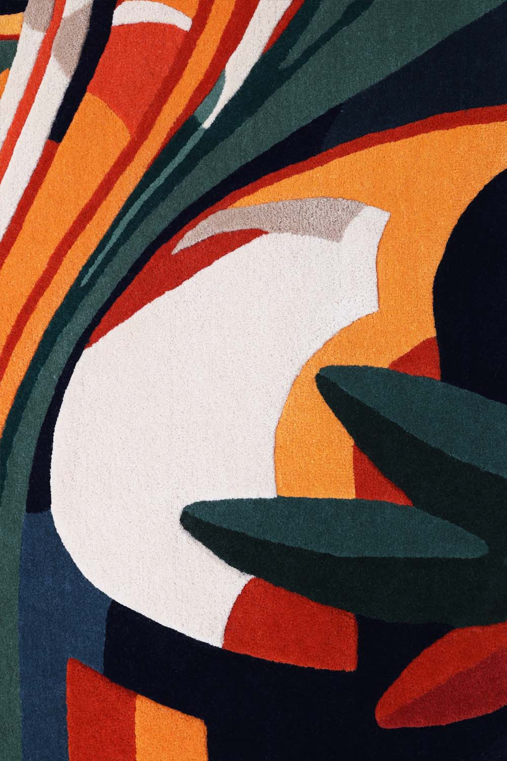 Vibrant Kerala Multicolour NZ Wool 5x9 feet Rectangle Rug - I MEAN DESIGN