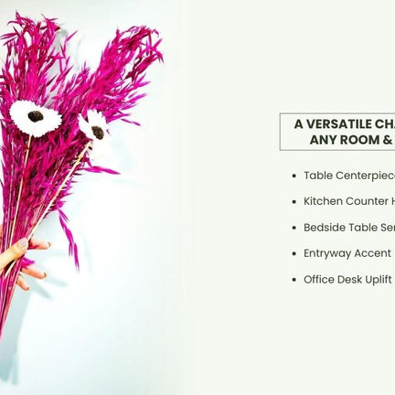 Pink Oats Sunflower Bunch – Premium Dried Flower Arrangement - https://artecasa.in/