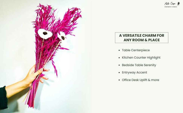 Pink Oats Sunflower Bunch – Premium Dried Flower Arrangement