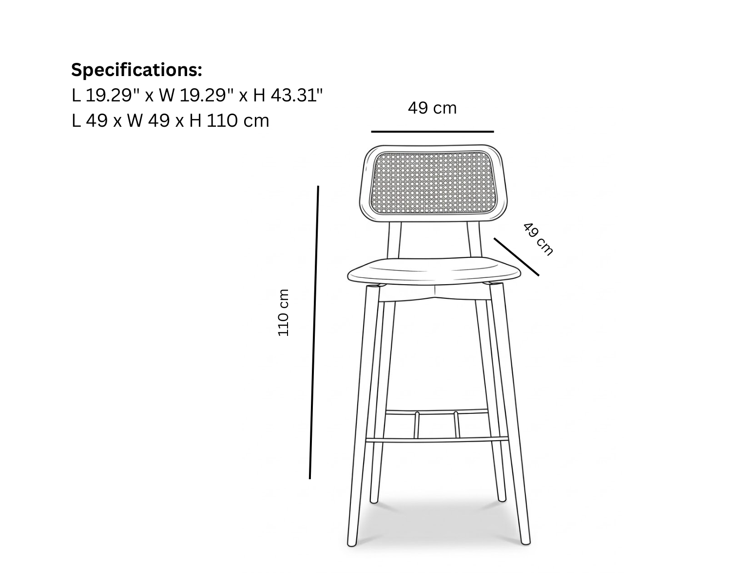 Sled High Bar Chair
