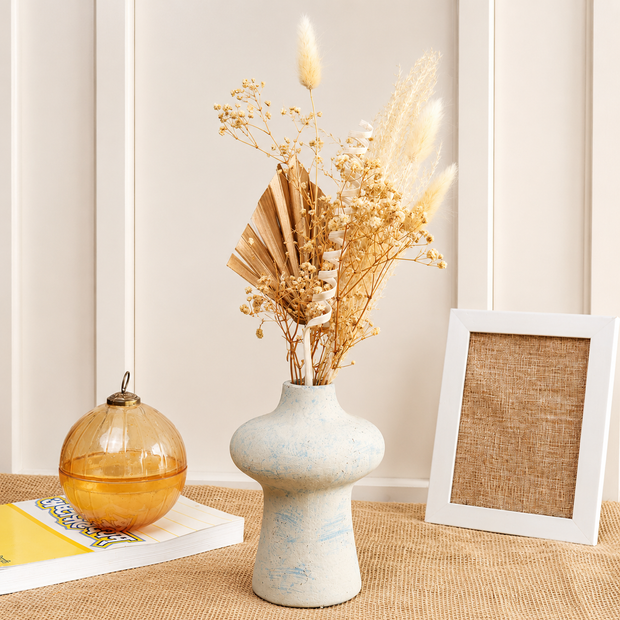 Decorative blue porcelain vase for home décor