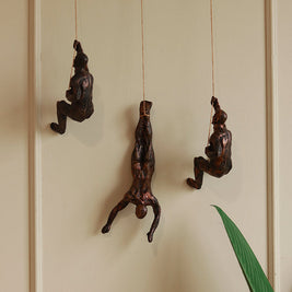 The Climbing crew Wall Hanging (Set of 3)-copper - https://artecasa.in/