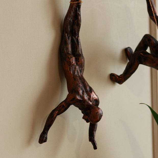 The Climbing crew Wall Hanging (Set of 3)-copper - https://artecasa.in/