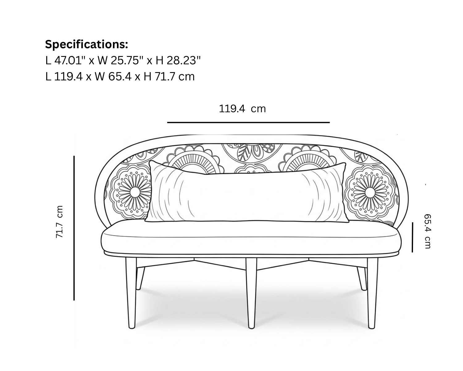 Shelf Double Seater Sofa