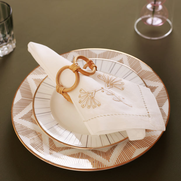 Rattan Napkin Ring Set of 4