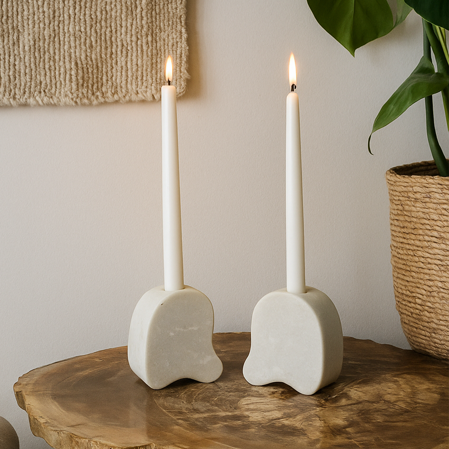 Avocado Marble Candle Holder