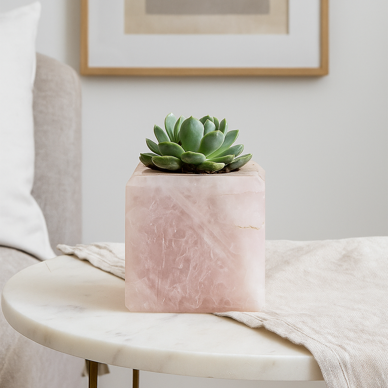 Semi Precious Cube Planter