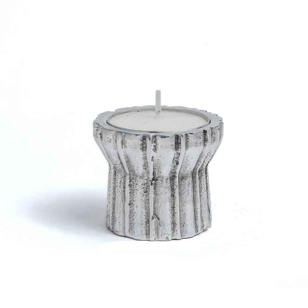 Qutub Silver Candle Stand - t light