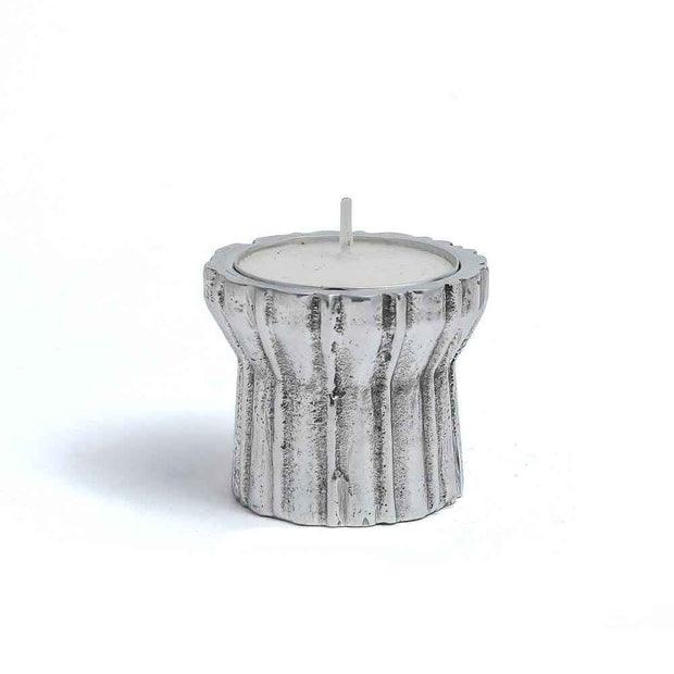 Qutub Silver Candle Stand - t light