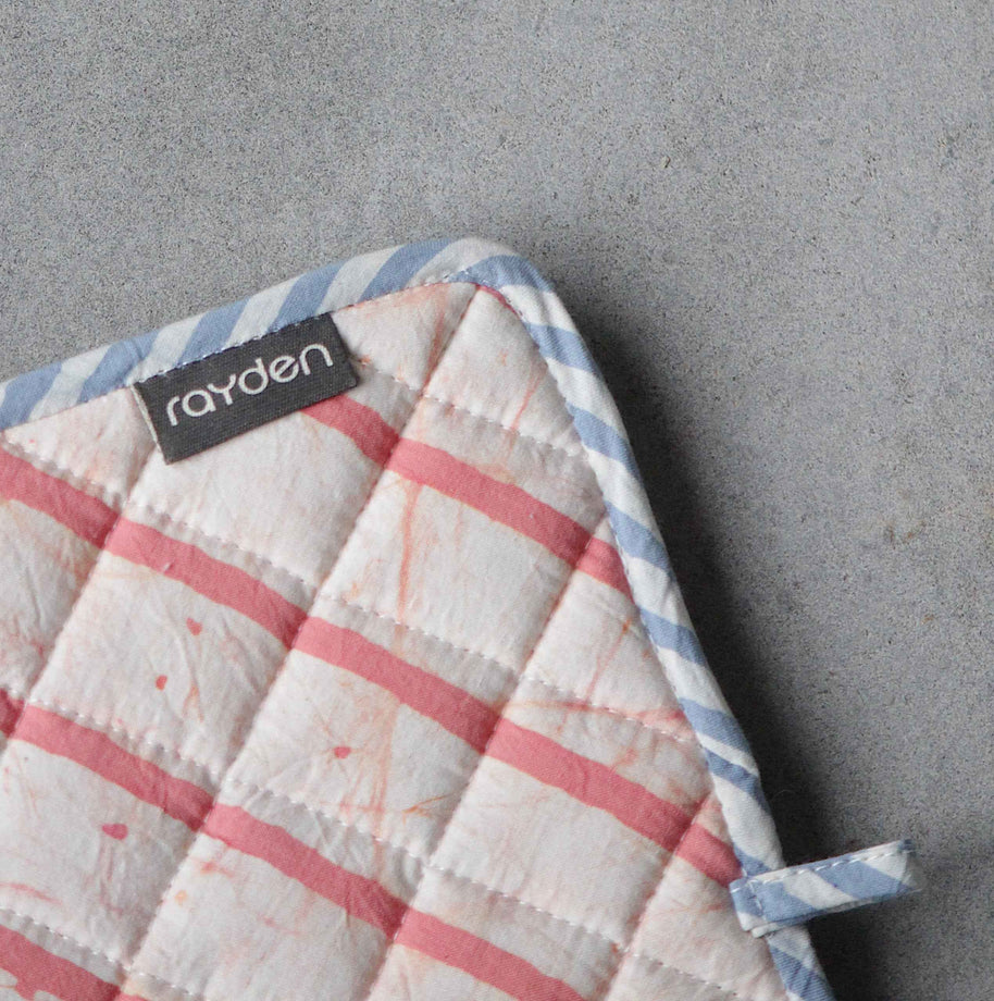 BASIK POP - POT HOLDER - CORAL [Set of 2]