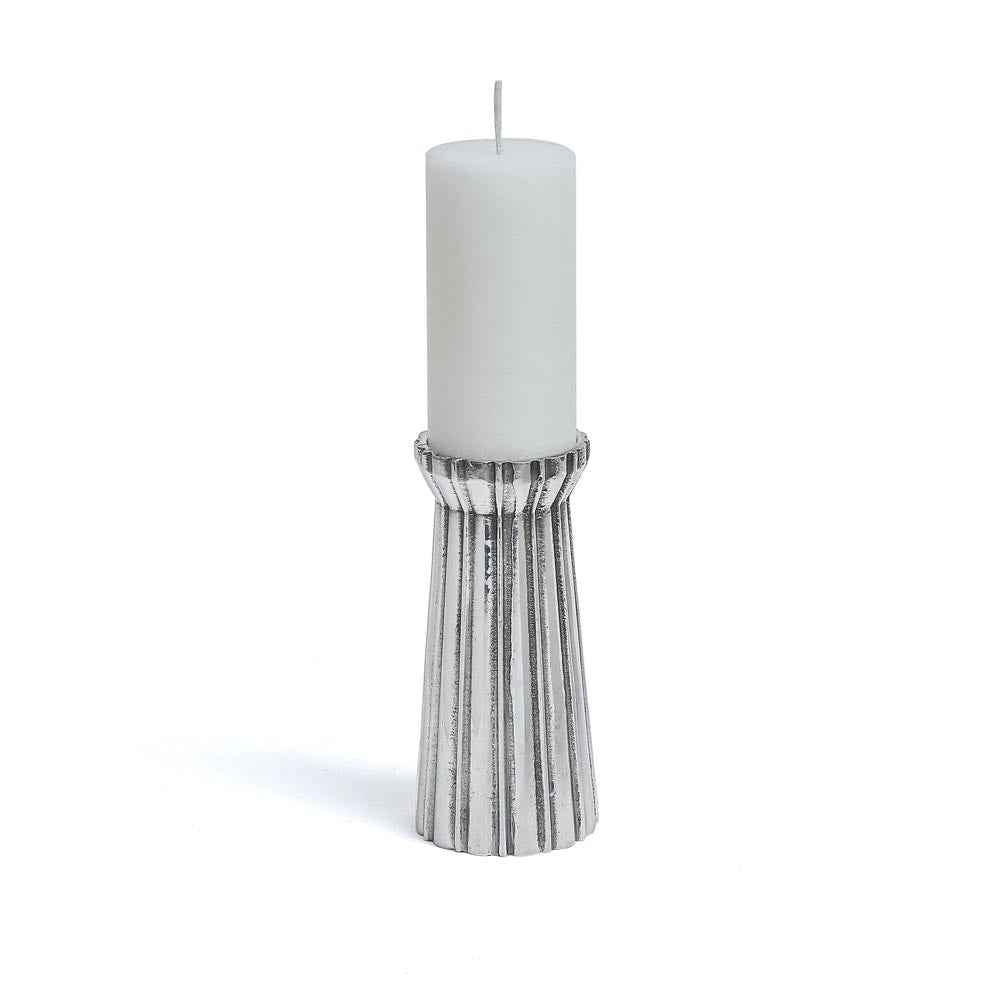 Qutub Silver Candle Stand - L