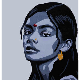 Arinna Black & White NZ Wool bamboo silk 4x6 feet Rectangle Rug