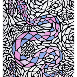 Serpent Black & White NZ Wool 5.5x4 feet Rectangle Rug - I MEAN DESIGN