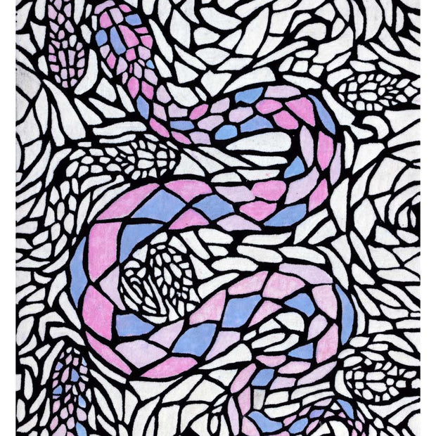 Serpent Black & White NZ Wool 5.5x4 feet Rectangle Rug - I MEAN DESIGN
