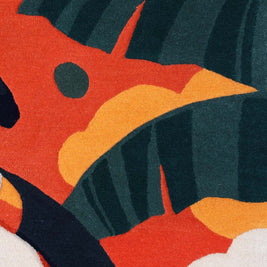 Vibrant Kerala Multicolour NZ Wool 5x9 feet Rectangle Rug - I MEAN DESIGN