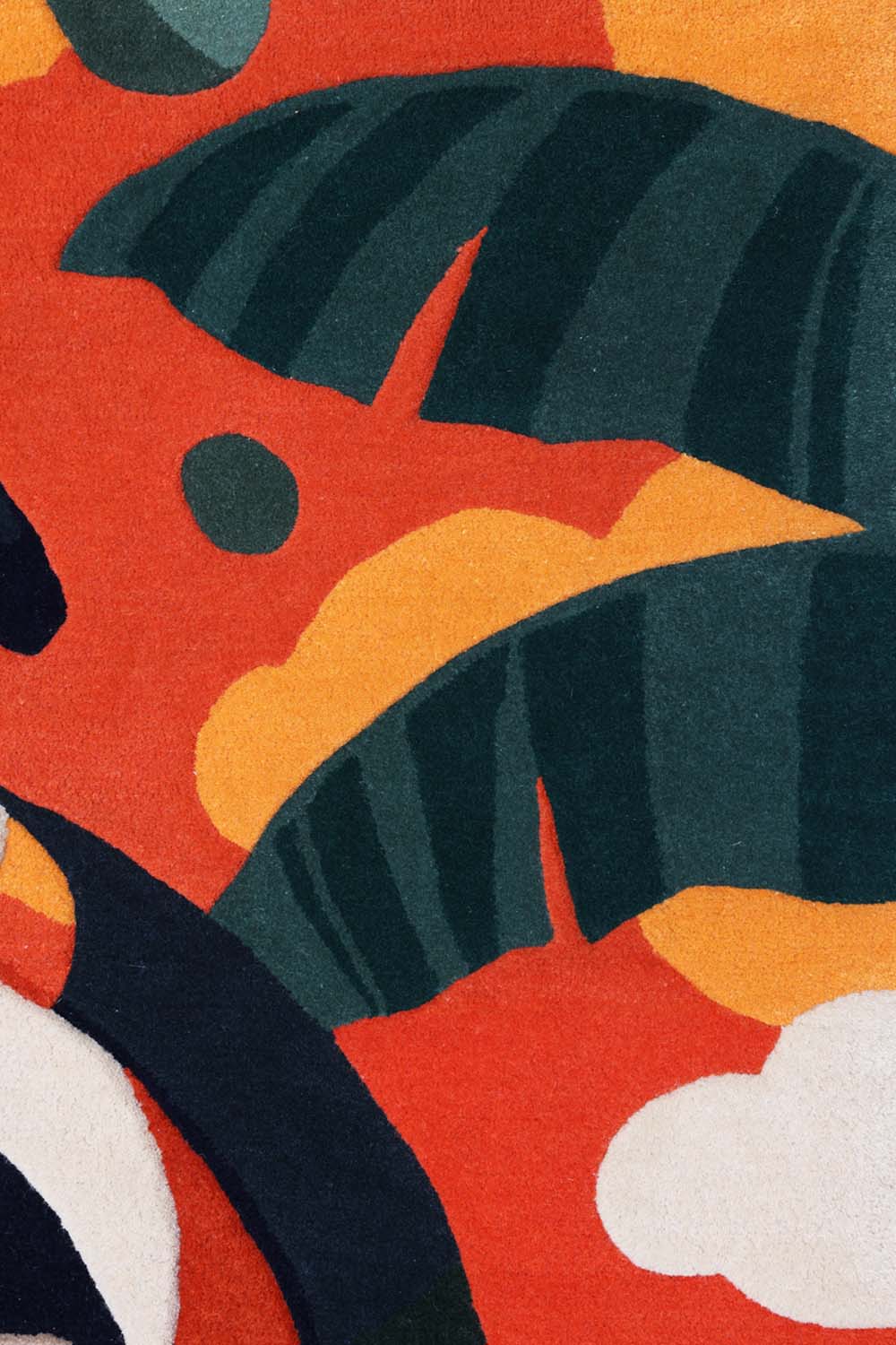 Vibrant Kerala Multicolour NZ Wool 5x8 feet Rectangle Rug - I MEAN DESIGN