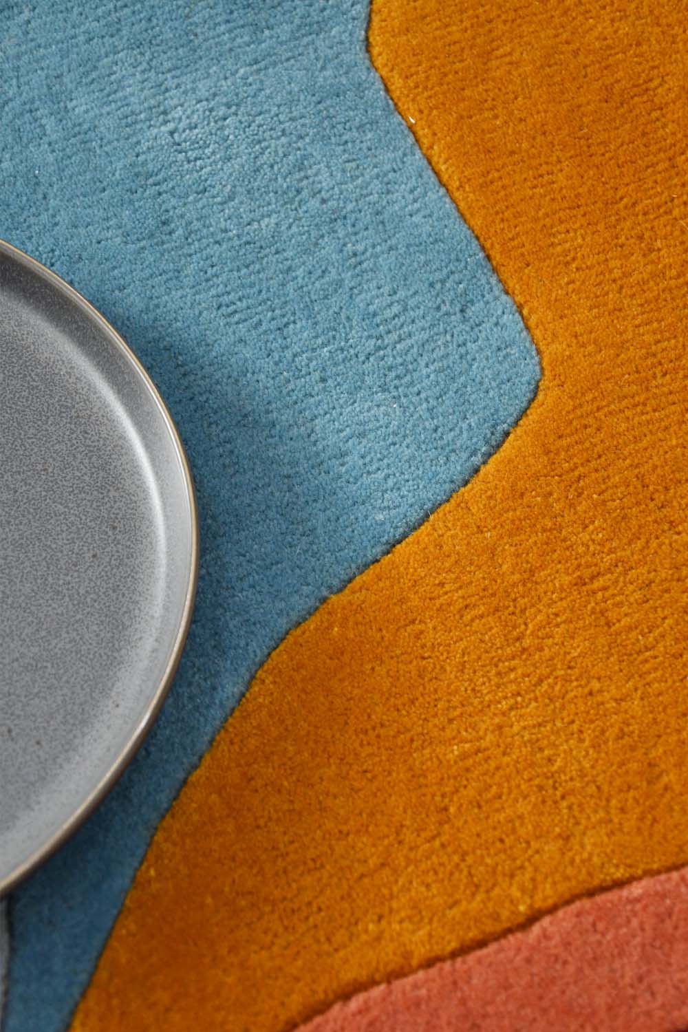 Lava Multicolour NZ Wool 6x6 feet Irregular Rug - I MEAN DESIGN