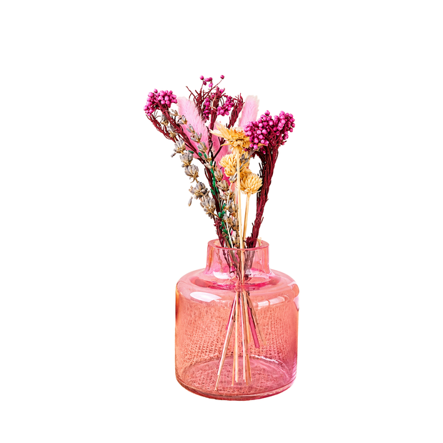 Blush Bloom Pink Vase with Dried Flowers | Decorative Home Décor Vase - https://artecasa.in/