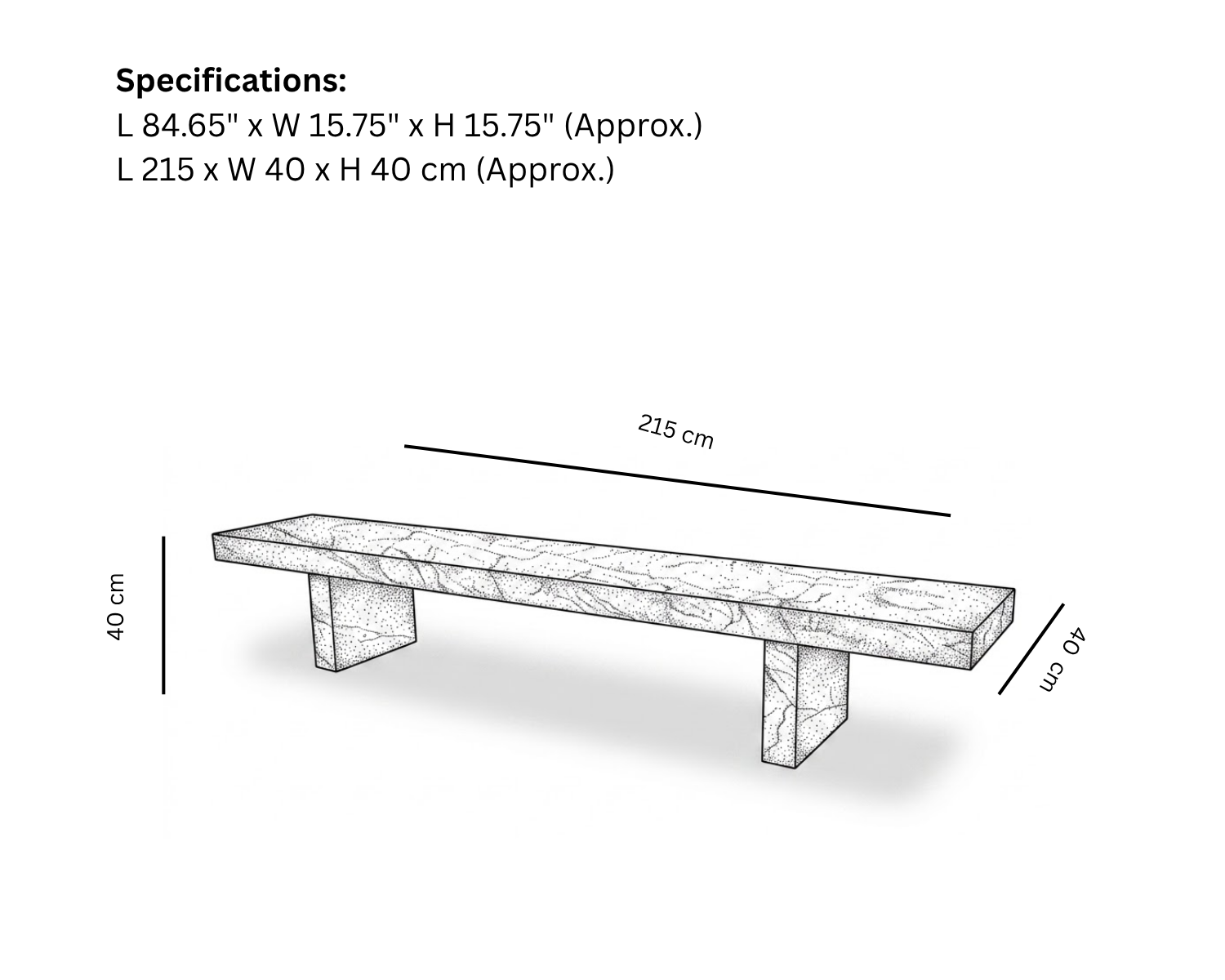 Stone Skin Bench