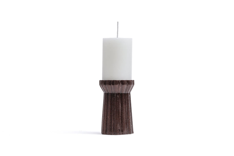 Qutub Copper Candle Stand - S - I MEAN DESIGN